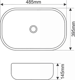 SantiLine Раковина накладная 48.5 SL-1105 белая – фотография-2